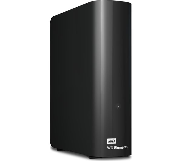WD Elements External Hard Drive - 2 TB, Black, Black