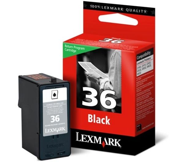 LEXMARK 36 Black Ink Cartridge, Black