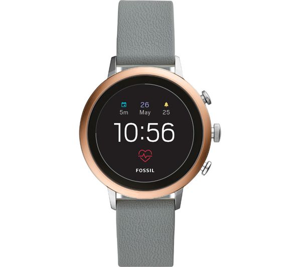 smartwatch fossil venture hr gray silicone ftw6016