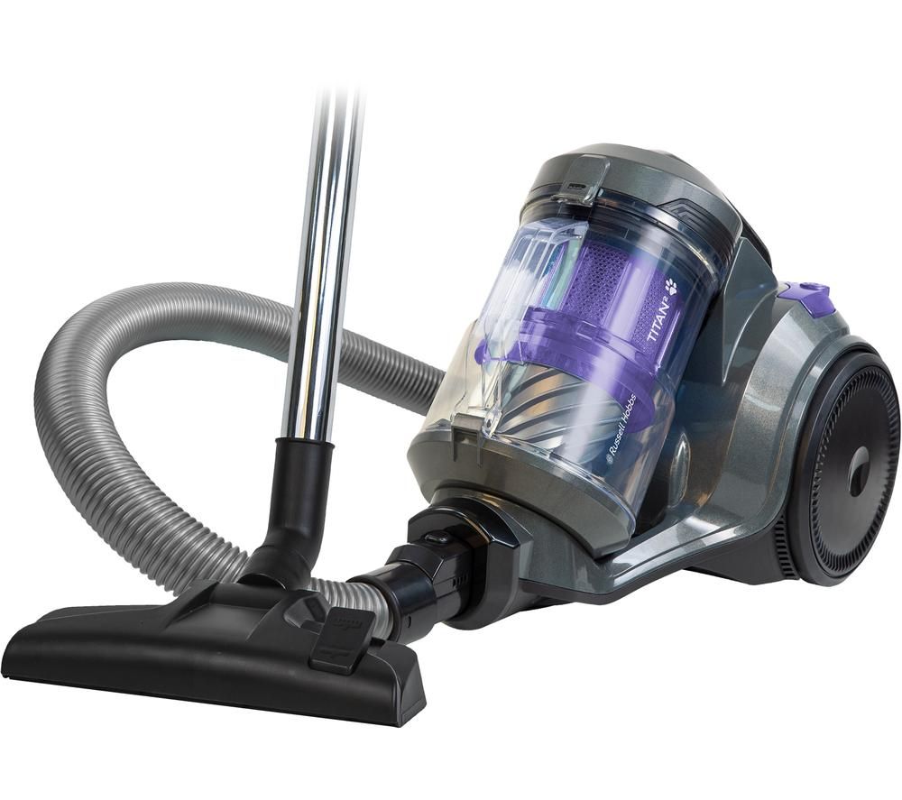 RUSSELL HOBBS Titan RHCV4601 Cylinder Bagless Vacuum Cleaner - Spectrum Grey & Purple