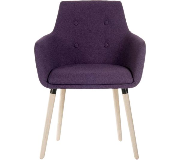 Teknik 4 Legged Fabric Reception Chair Plum