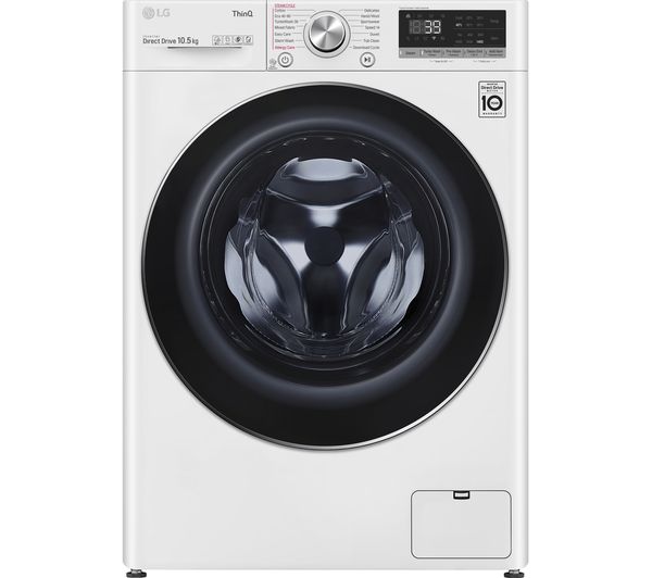 Image of LG TurboWash 360 with AI DD V9 F4V910WTSE WiFi-enabled 10.5 kg 1400 Spin Washing Machine - White