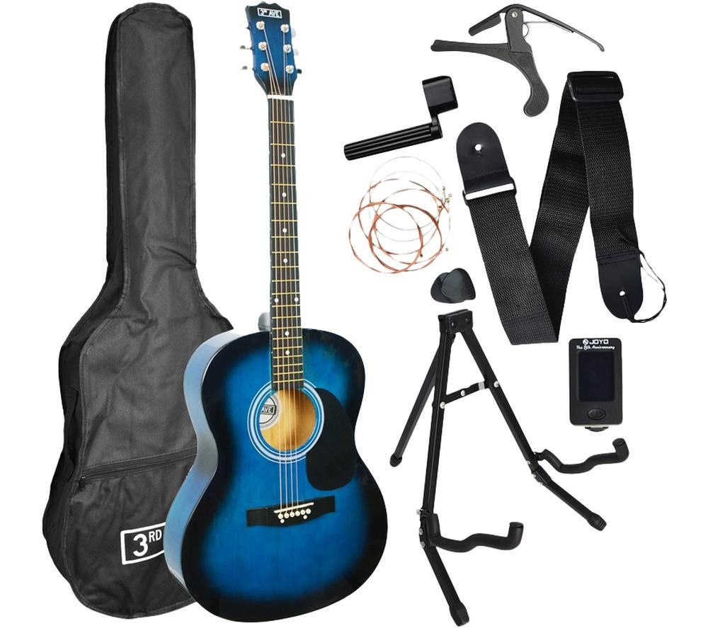 3RD AVENUE Acoustic Guitar Premium Bundle - Blueburst
