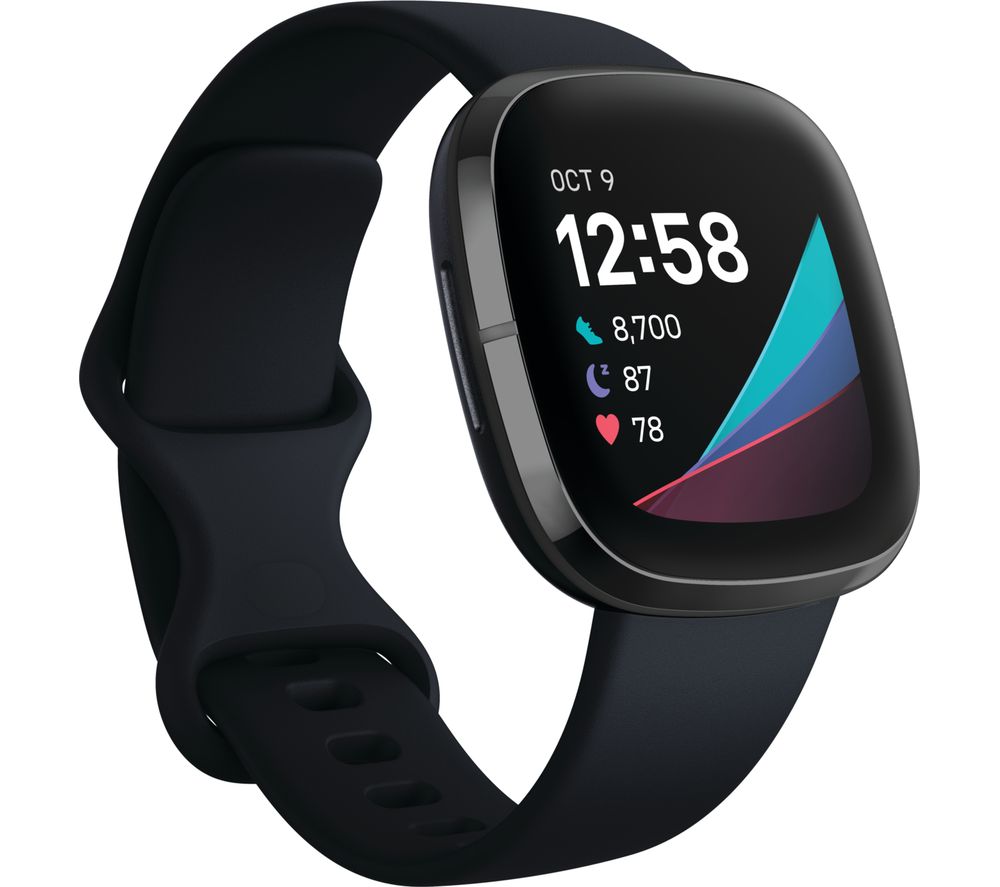 FITBIT Sense Smart Watch with Alexa & Google Assistant - Carbon & Graphite