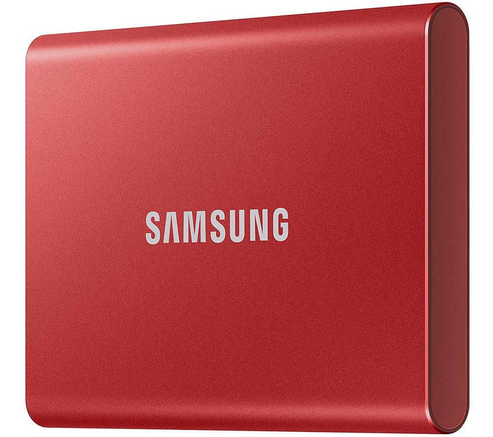 SAMSUNG T7 Portable External SSD - 500 GB, Red 