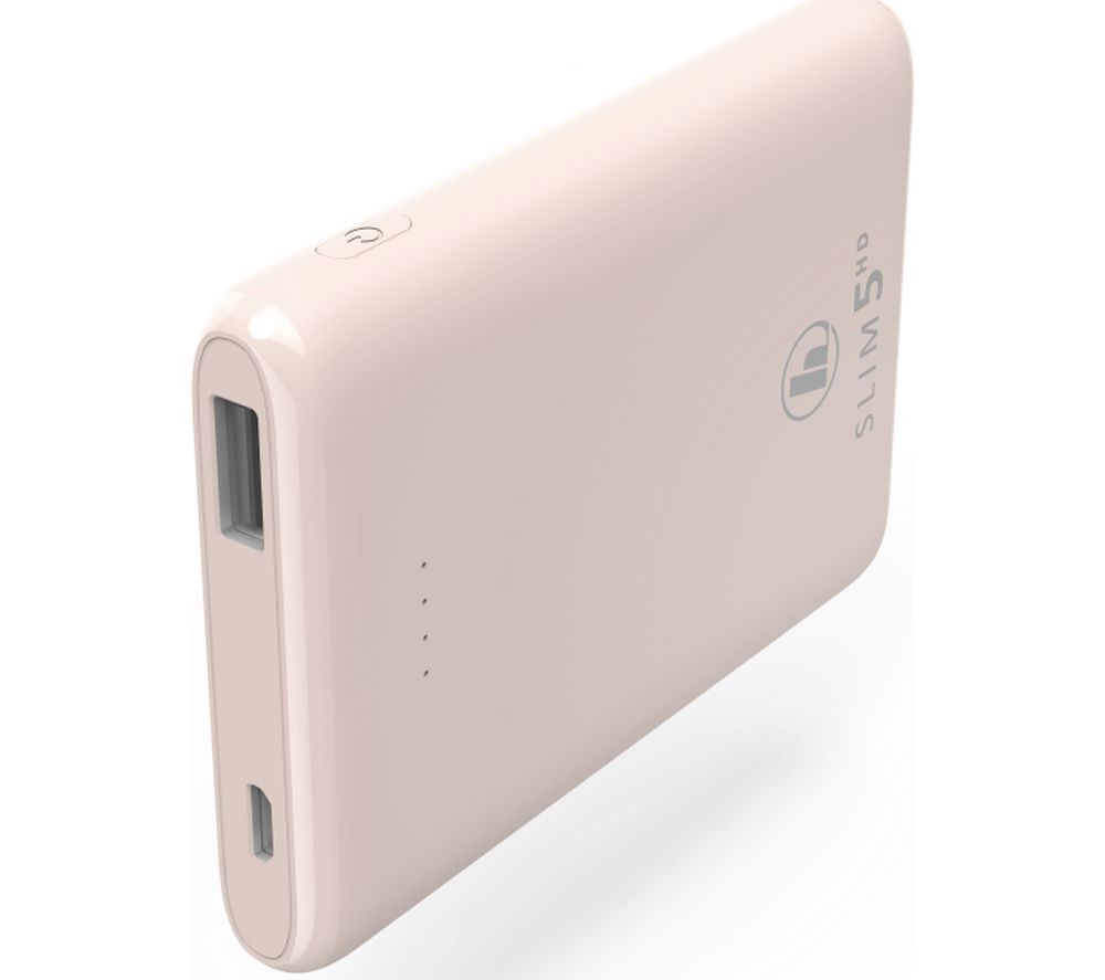 HAMA SLIM 5HD Portable Power Bank - Pale Pink