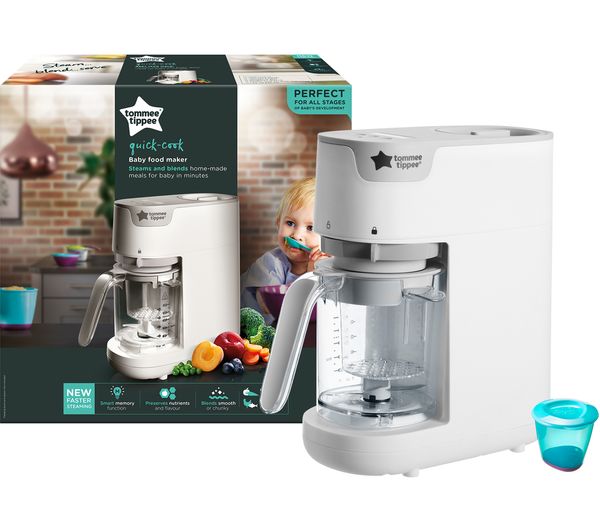 423225 TOMMEE TIPPEE QuickCook Baby Food Maker White Currys Business