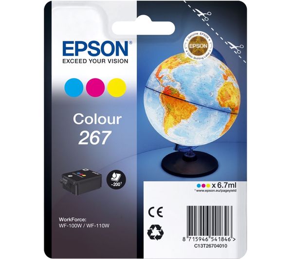 Image of EPSON 267 Globe Tri-colour Ink Cartridge