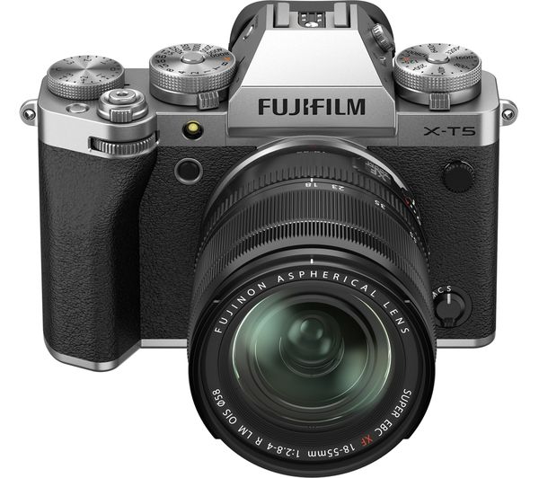 Image of FUJIFILM X-T5 Mirrorless Camera with FUJINON XF 18-55 mm f/2.8-4 R LM OIS Lens - Silver