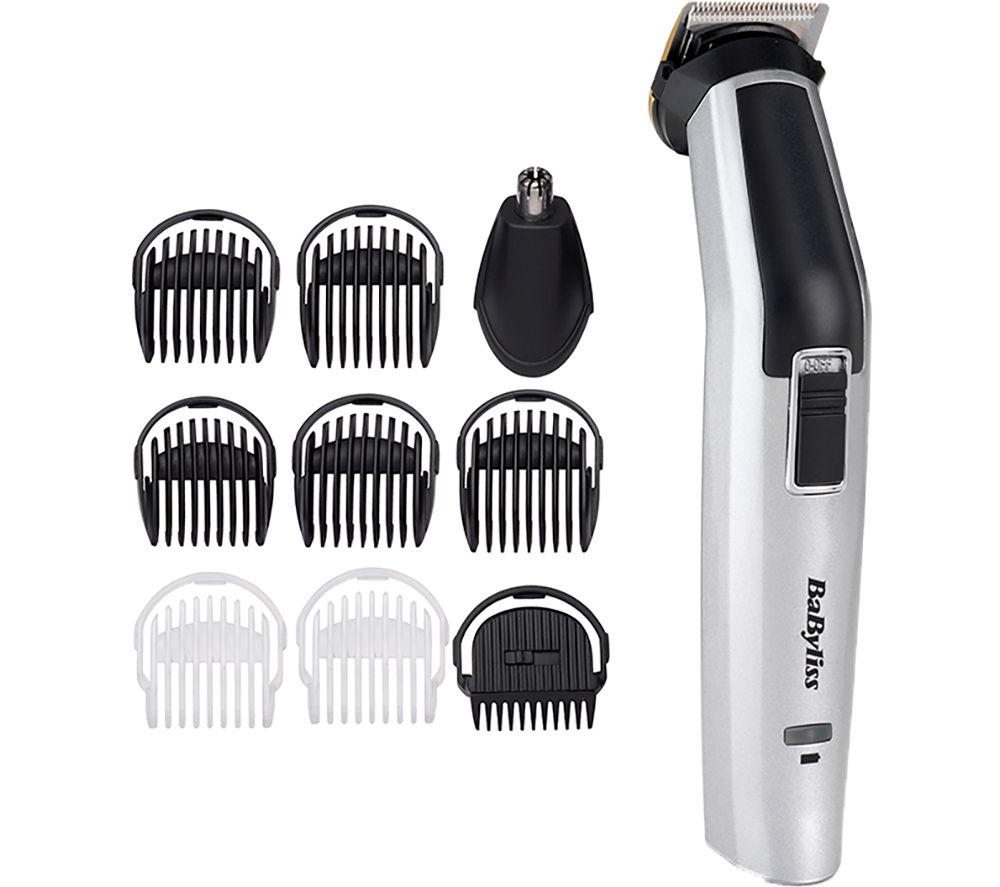 Men 7255U 10-in-1 Titanium Multi-Trimmer - Silver & Black 