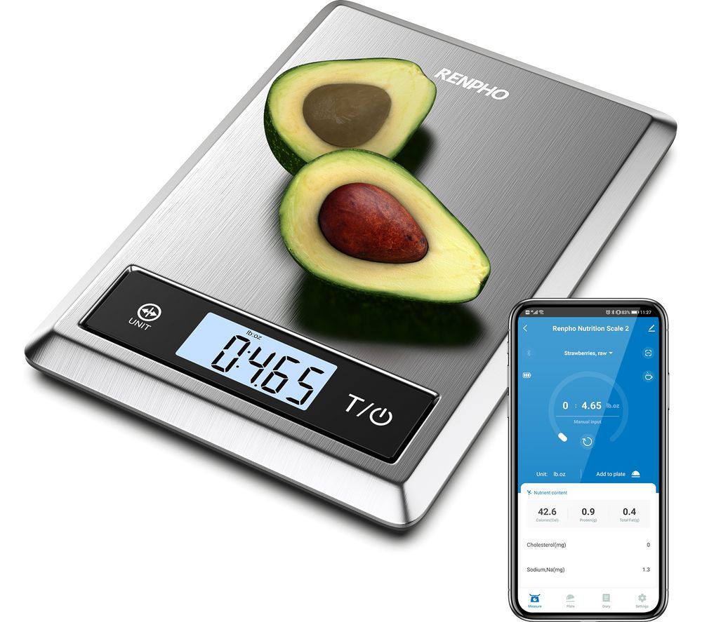 Calibra 1 Smart Nutrition Scales - Stainless Steel