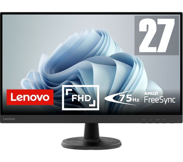 LENOVO D27-40 67A3KAC6UK Full HD 27 VA LCD Monitor - Black