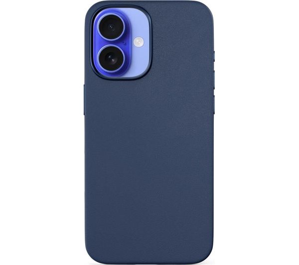 Epico Mag Magnetic Iphone 16 Genuine Leather Case Blue