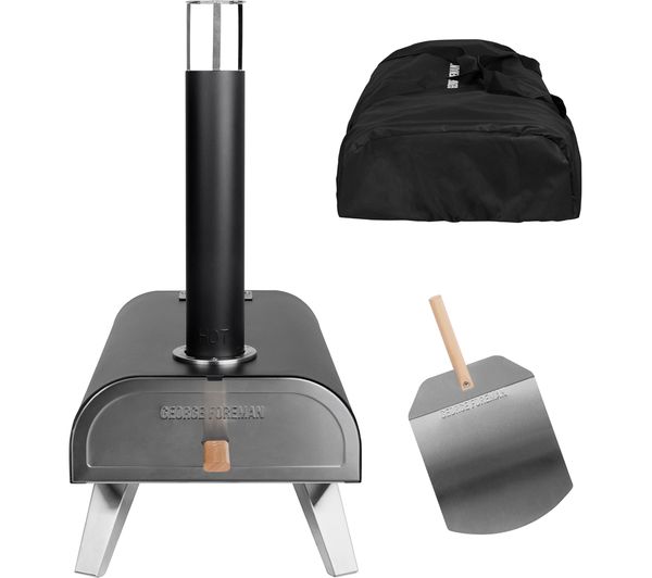 George Foreman Gfwppo1bpc Wood Pellet Pizza Oven Black