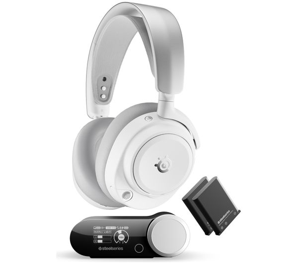 An image of STEELSERIES Arctis Nova Pro Omni Wireless 7.1 Gaming Headset for PC & PlayStation - White