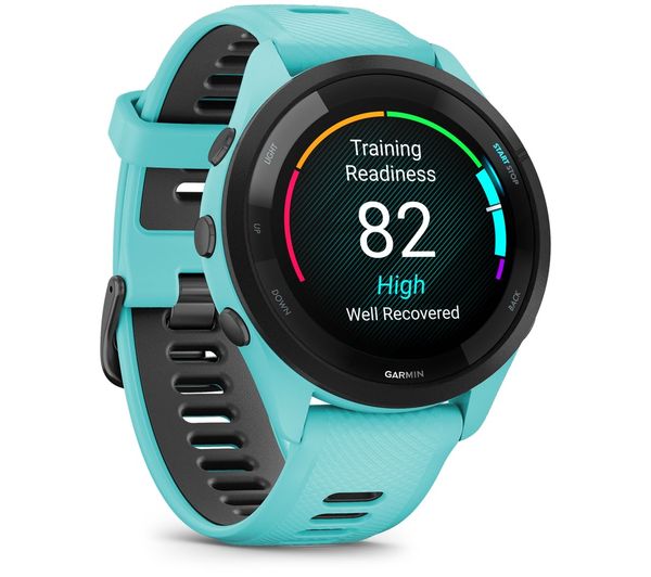 An image of GARMIN Forerunner 265 Sports Watch - Aqua, 46 mm