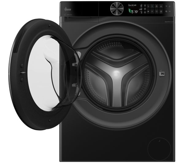 An image of HOOVER Pro Wash Series 7 HBQD 410BL10JU-80 WiFi-enabled 10 kg 1400 Spin Washing Machine - Matte Black