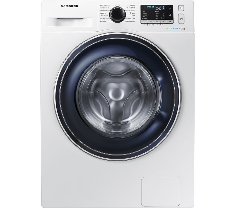 SAMSUNG ecobubble WW80J5555FW 8 kg 1400 Spin Washing Machine review