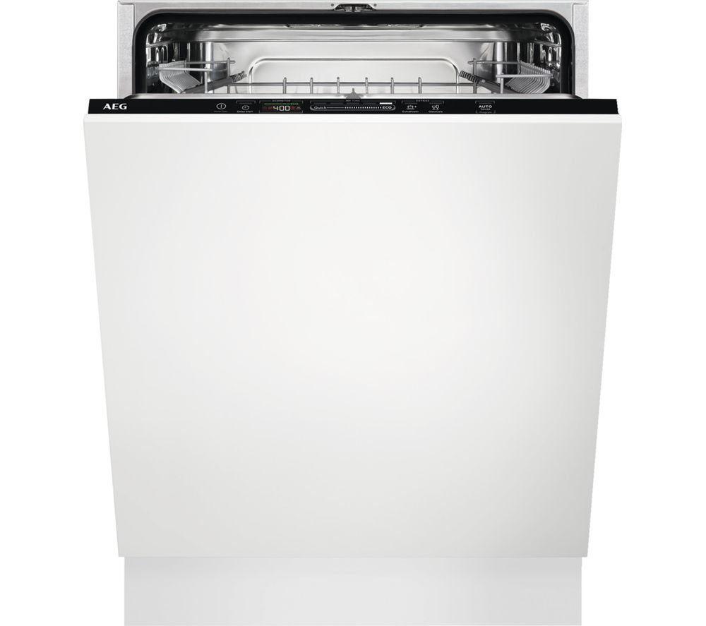 AEG AirDry Technology FSS53627Z Full-size Fully Integrated Dishwasher, Red