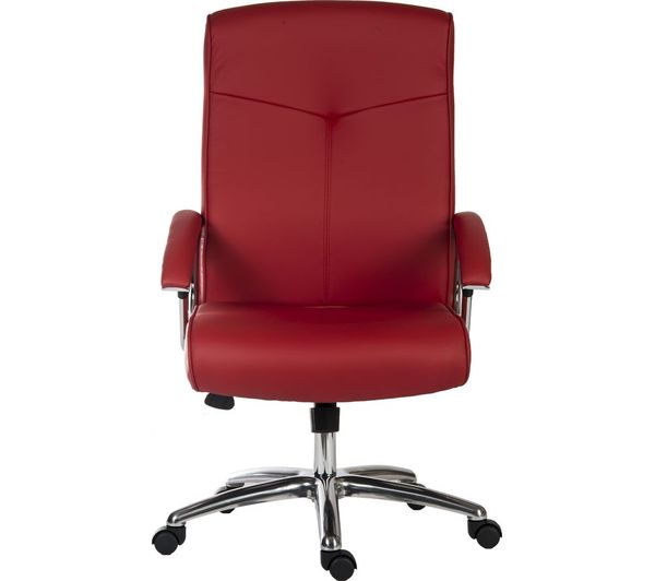 Teknik Hoxton Leather Tilting Executive Chair Red