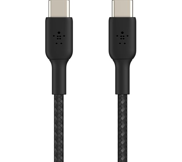 Image of BELKIN Braided USB Type-C to USB Type-C Cable - 1 m, Black