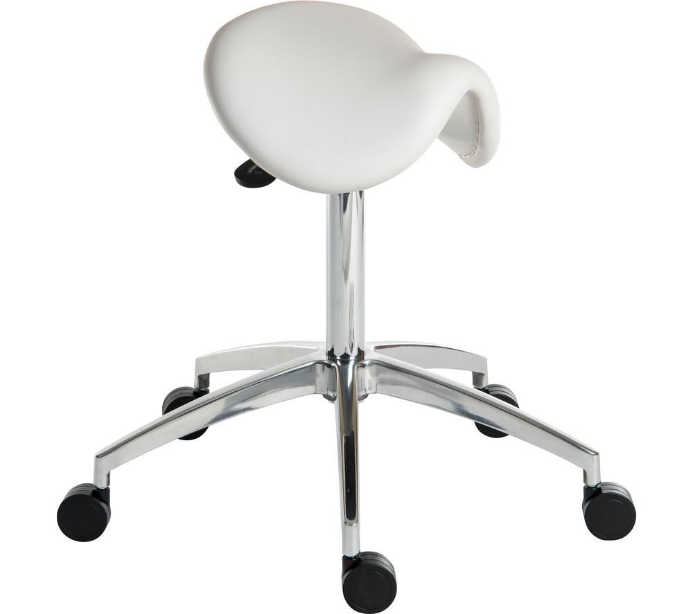 TEKNIK 6926WH Polyurethane Tilting Perch Chair - White, White