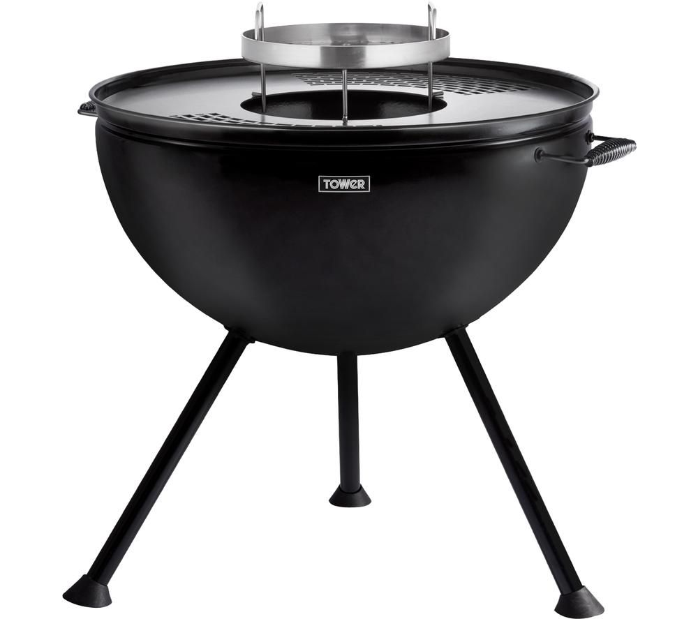TOWER T978512 Portable Kettle Charcoal BBQ - Black
