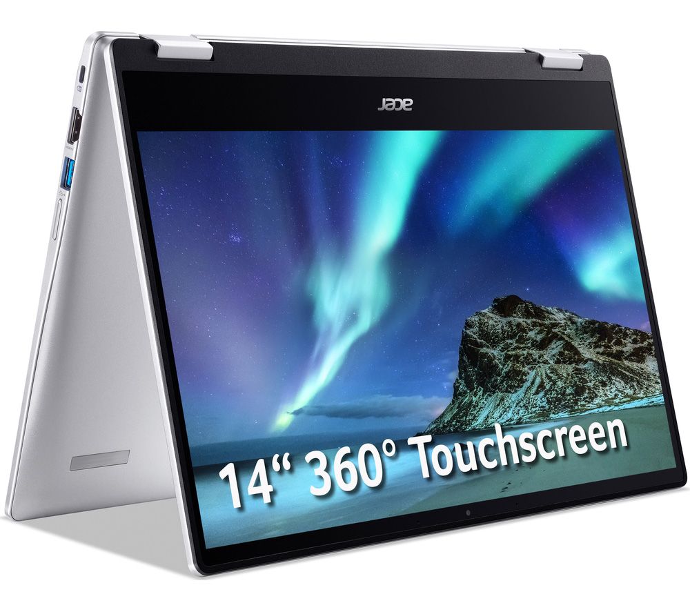 Spin 314 14" 2 in 1 Chromebook - Intel® Pentium®, 128 GB eMMC, Silver