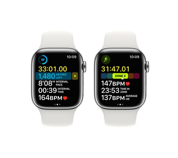 APPLE Watch Series 8 Cellular - Silver with White Sports APPLE Watch Series 8 Cellular - Silver with White Sports