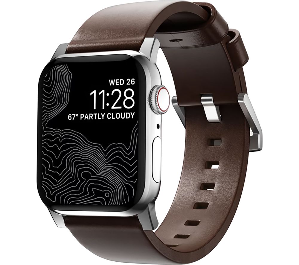 Modern Leather Band for 42 - 49 mm Apple Watch - Rustic Brown