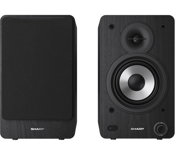 SHARP CP-SS30(BK) Bluetooth Active Bookshelf Monitor Speaker - Black