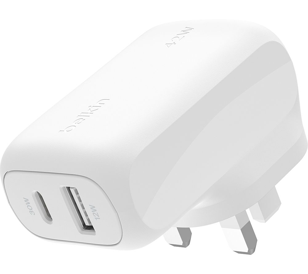 WCB009myWH 42 W Dual USB Wall Charger