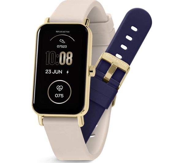 Reflex Active Series 53 Smart Watch Nude Blue Silicone Strap Set
