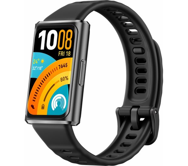 An image of HUAWEI Band 11 Pro Fitness Tracker - Black, Fluoroelastomer Strap