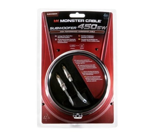 13253900 MONSTER 450SW High Performance Subwoofer Cable 4m