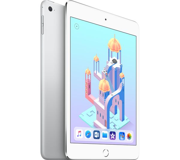 APPLE iPad mini 4 - 128 GB, Silver, Silver