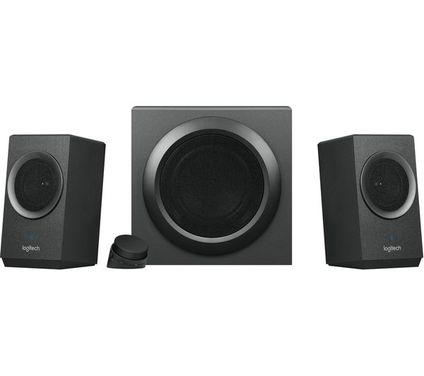 LOGITECH Z337 2.1 Wireless PC Speakers - Black, Black