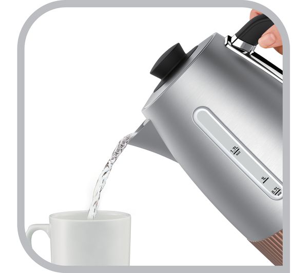 TEFAL Avanti Classic KI290F40 Traditional Kettle - Silver & Copper Fast Delivery | Currysie