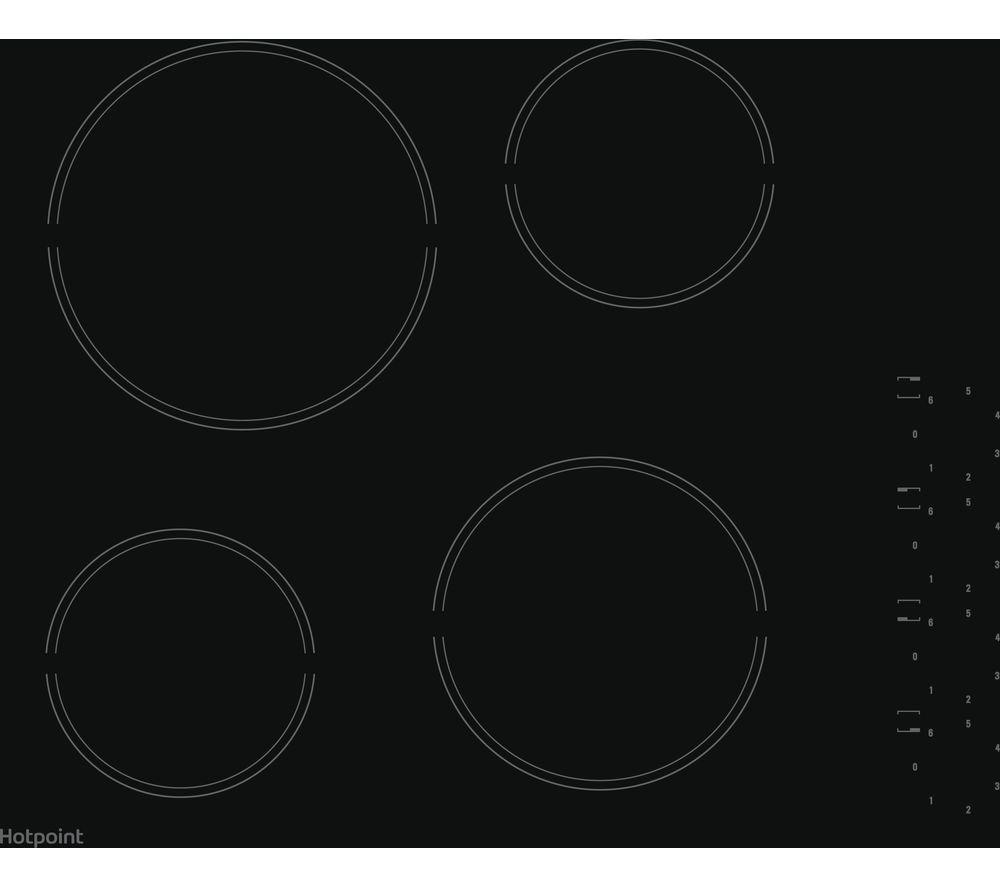 HOTPOINT HR 619 CH Electric Ceramic Hob – Black, Black