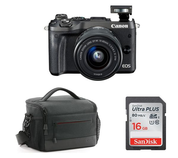 CANON CANON EOS M6 Mirrorless Camera with Accessory Bundle