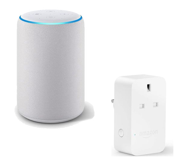 AMAZON Echo Plus (2018) & Smart Plug Bundle - White, White