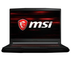 MSI GF63 Thin 15.6” Intel® Core™ i7 GTX 1650 Gaming Laptop - 1 TB HDD & 128 GB SSD