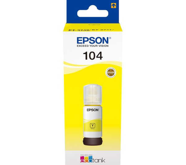 Image of EPSON 104 Yellow Ecotank Ink Bottle