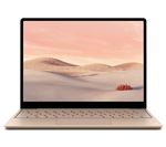 £699, MICROSOFT 12.5inch Surface Laptop Go - Intel® Core™ i5, 128 GB SSD, Sandstone, Free Upgrade to Windows 11, Intel® Core™ i5-1035G1 Processor, RAM: 8 GB / Storage: 128 GB SSD, Battery life: Up to 13 hours, n/a