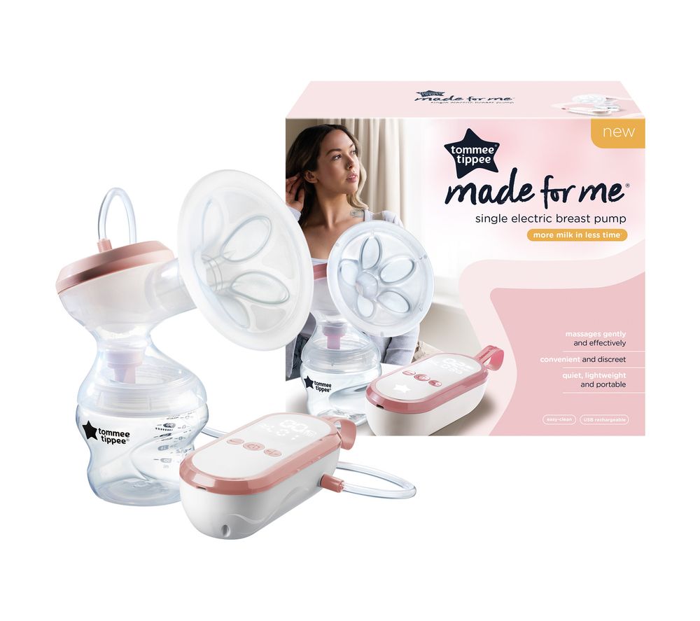 TOMMEE TIPPEE Made for Me Electric Breast Pump - White & Purple