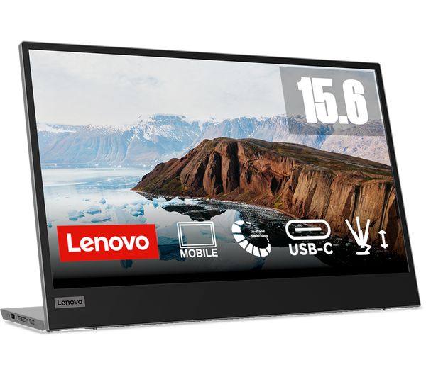Image of LENOVO L15 Full HD 15.6" IPS LCD Mobile Monitor - Black