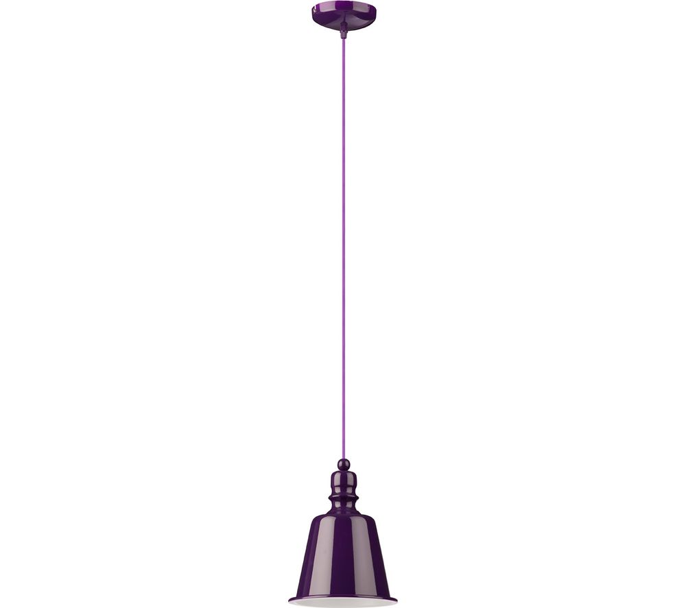 by Premier Pagoda Pendant Ceiling Light - Purple