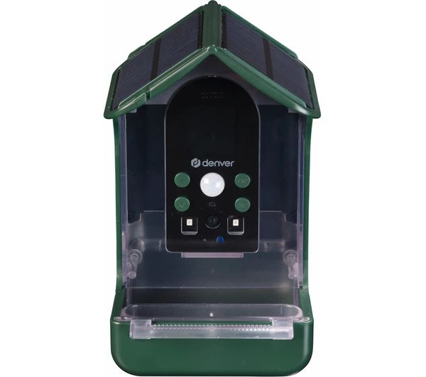 Denver Bfc 1200 Smart Camera Bird Feeder With Solar Roof Green