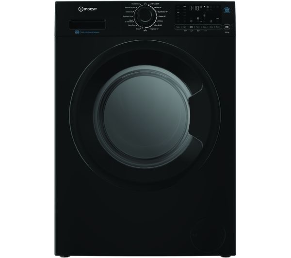 An image of INDESIT Steam Push&Go IDP 9646B UK 9 kg Washer Dryer - Black