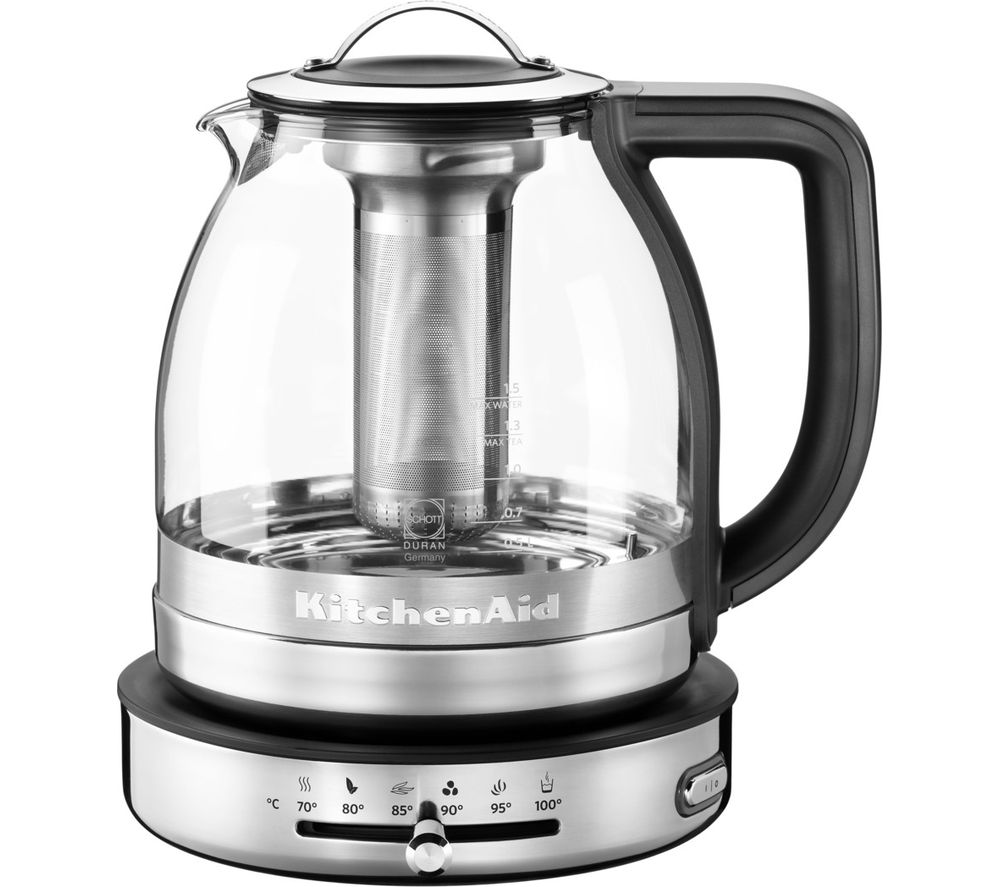 KITCHENAID Artisan 5KEK1322BSS Jug Kettle – Clear Glass